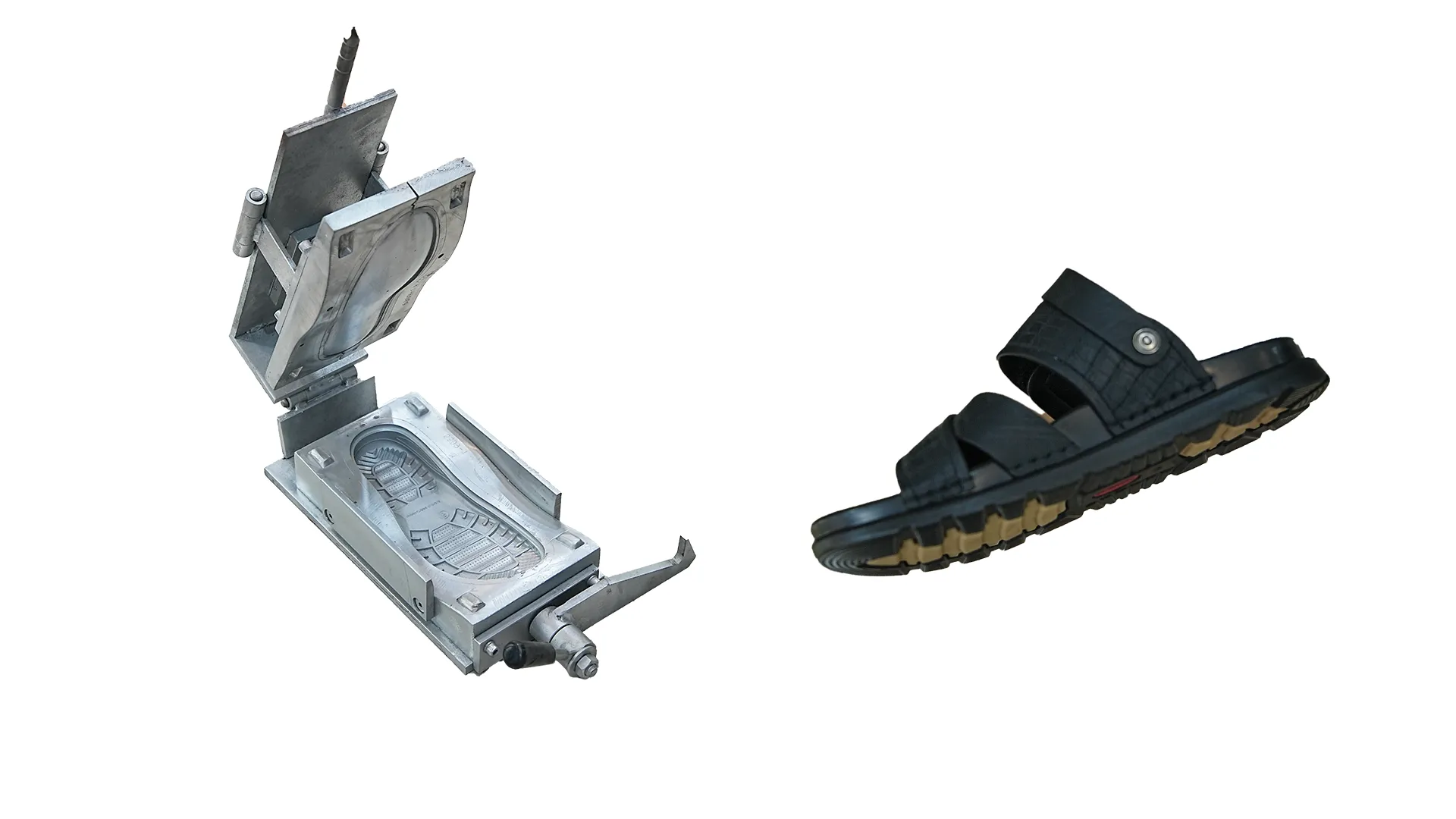 Three-pouring PU sole mold for multi-density shoe sole manufacturing