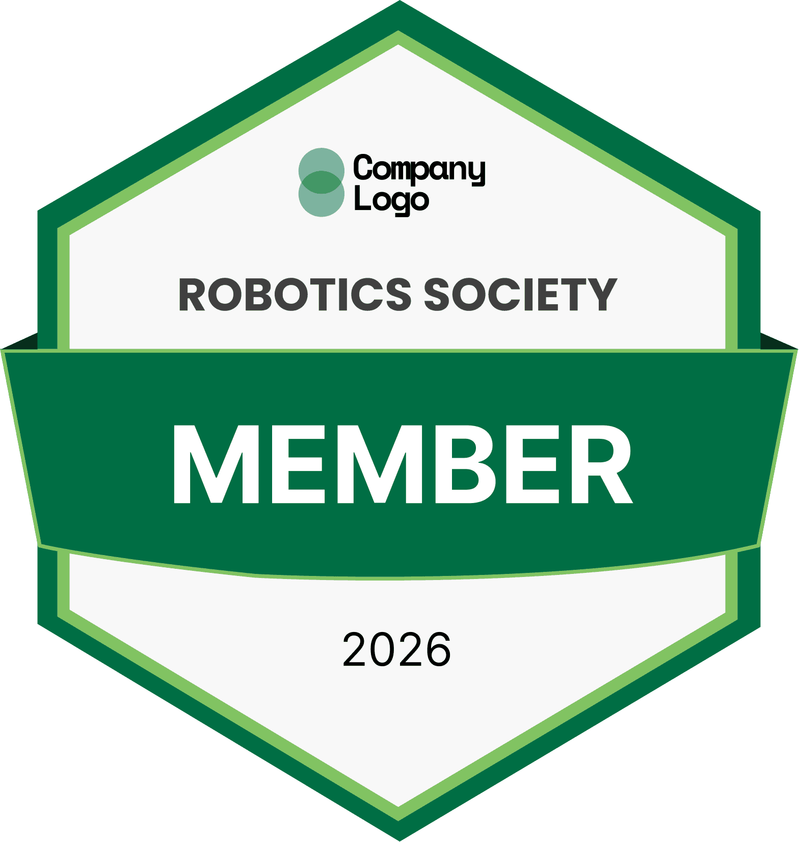Wauld - Professional and attractive green recognition badge template