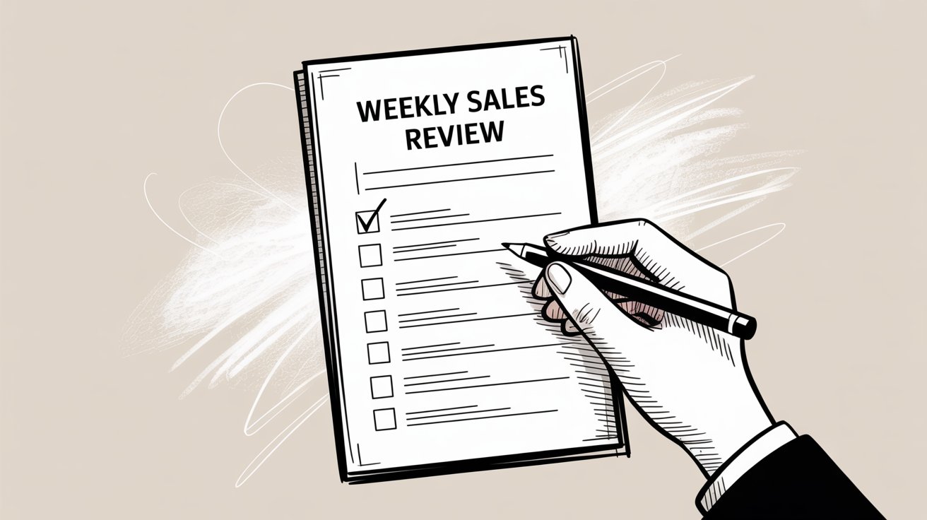 Weekly prospecting review checklist for continuous improvement