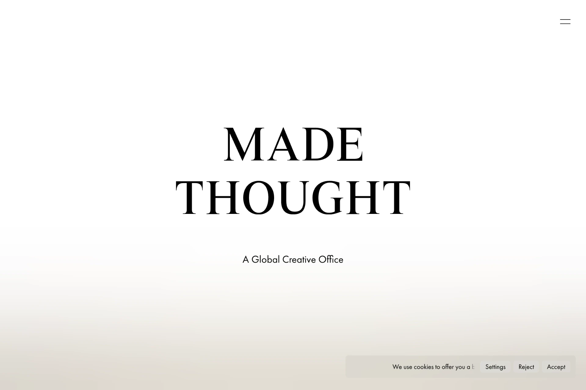 Screenshot of Made Thought website