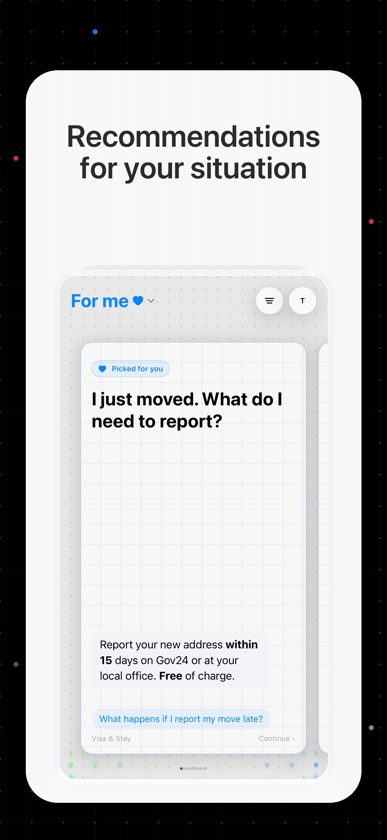Getizzy app — personalized For Me experience