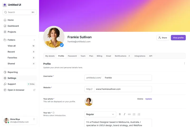 Figma UI mockup