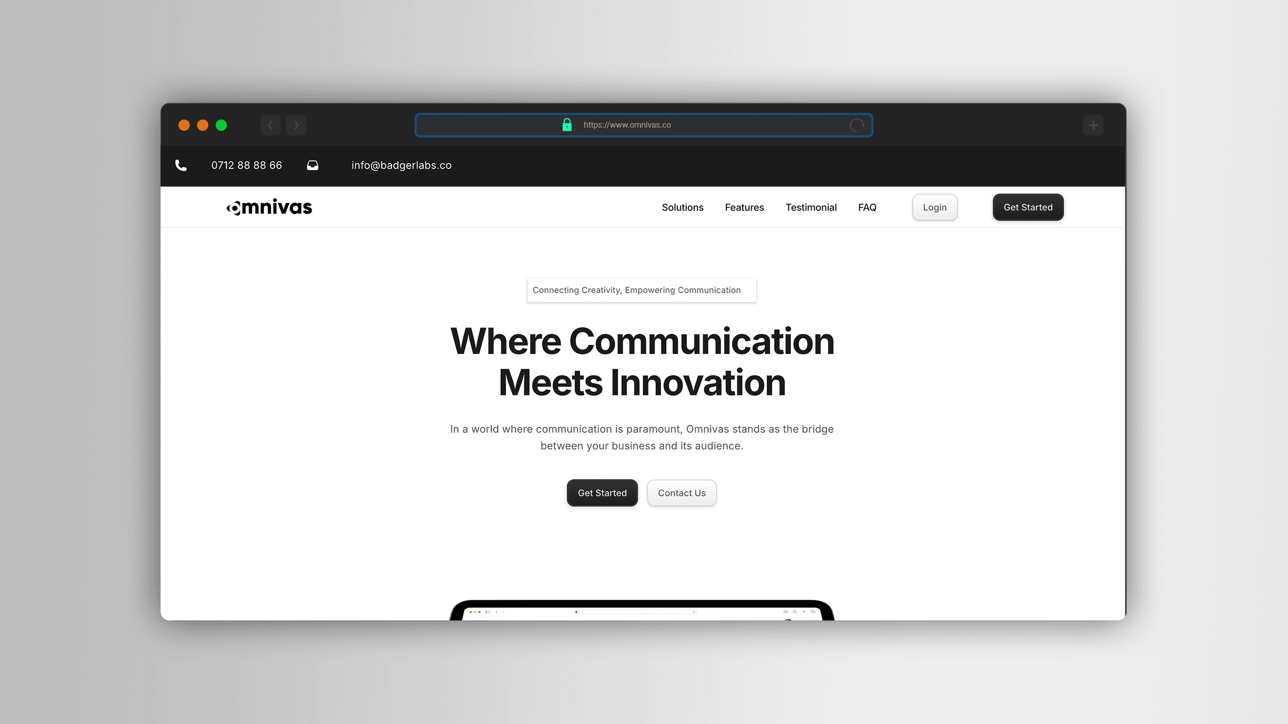 Omnivas Website