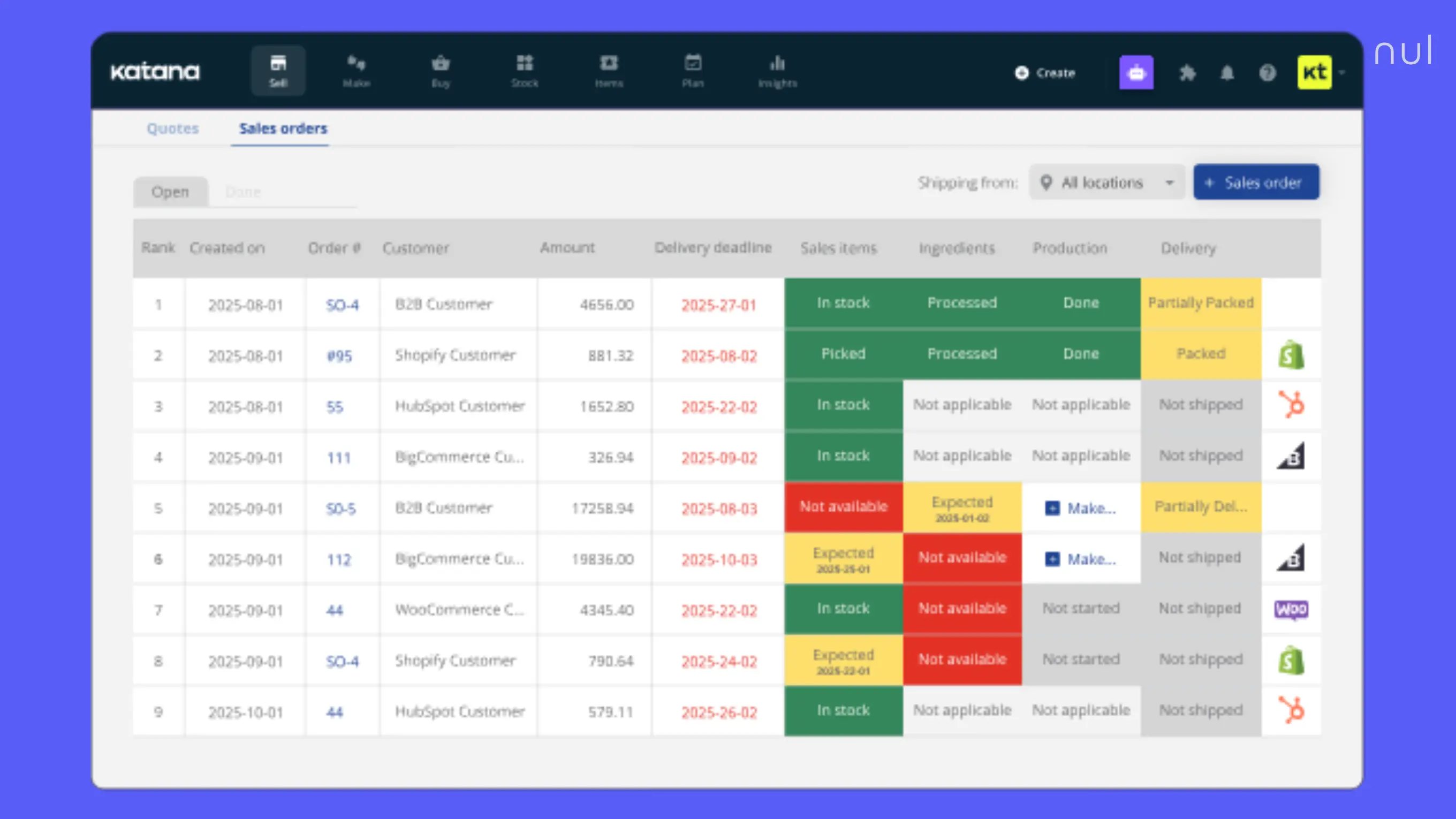 Katana is a cloud-based inventory and manufacturing platform.