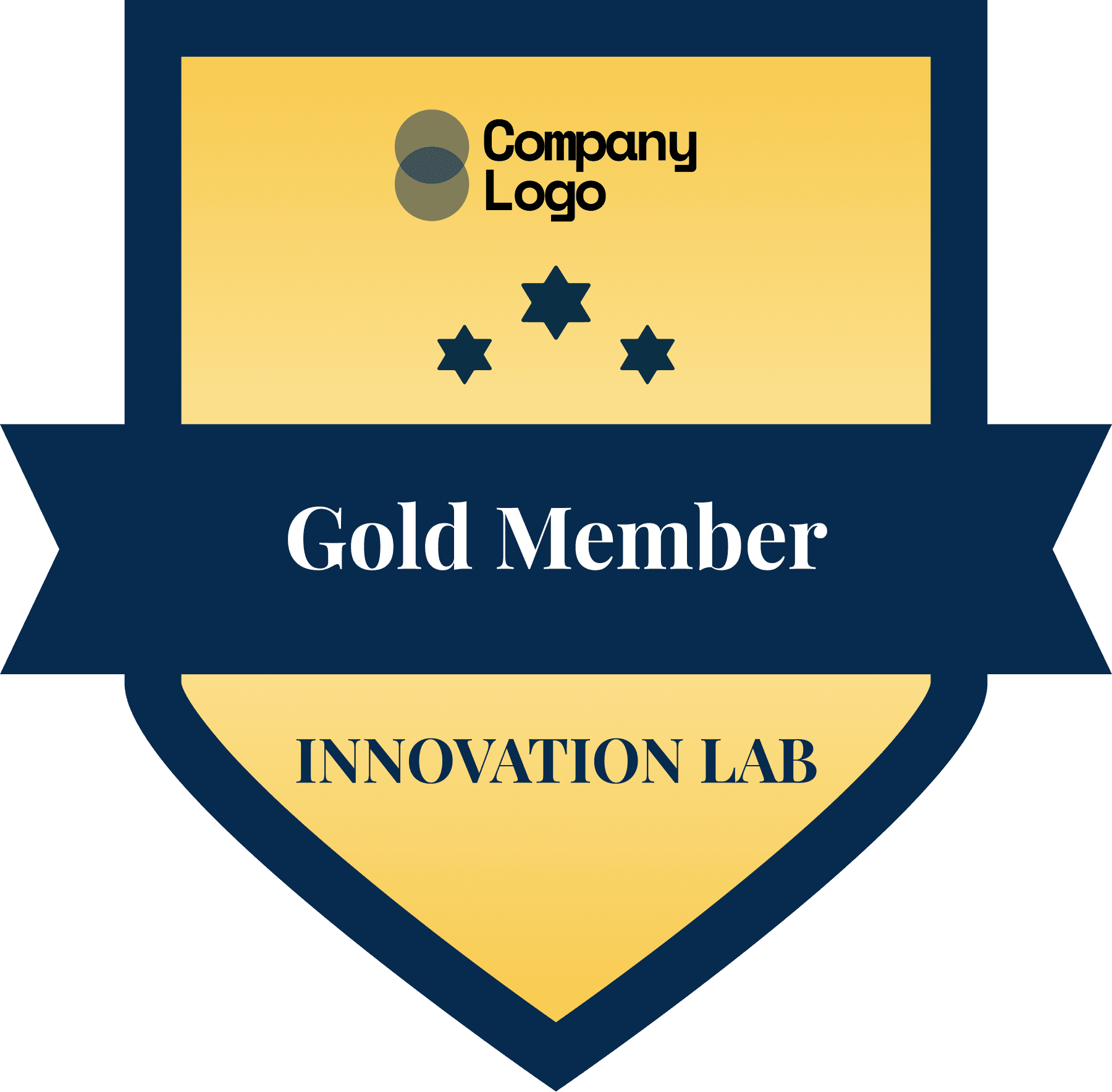 Wauld - Formal and sleek golden membership badge template