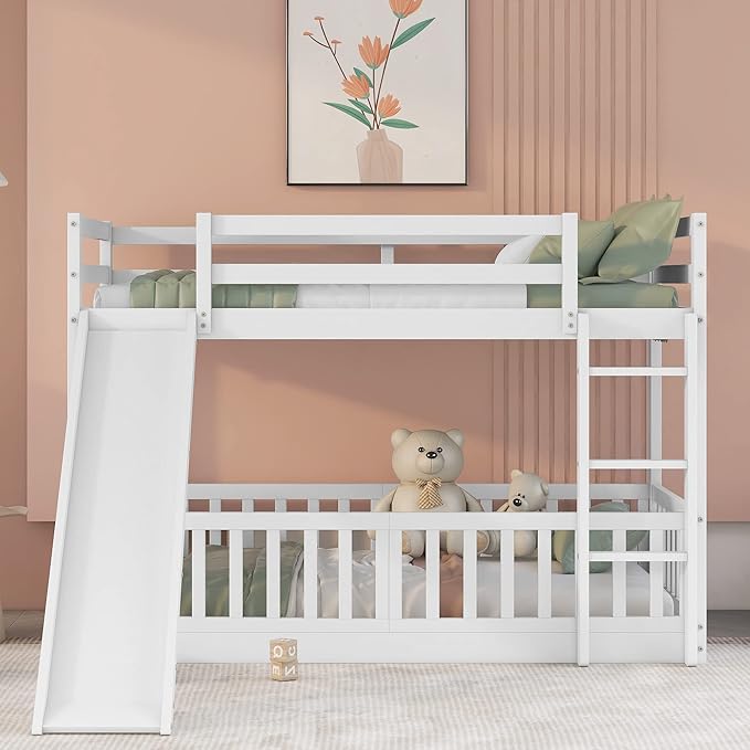 Enjoy a seamless blend of form and function with the bunk bed with floor bed, tailored for you.