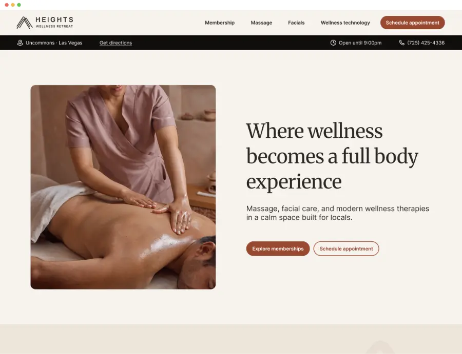 Elevated studio mockup of a sleek website redesign on a laptop display, featuring a clean layout and elevated visual hierarchy.