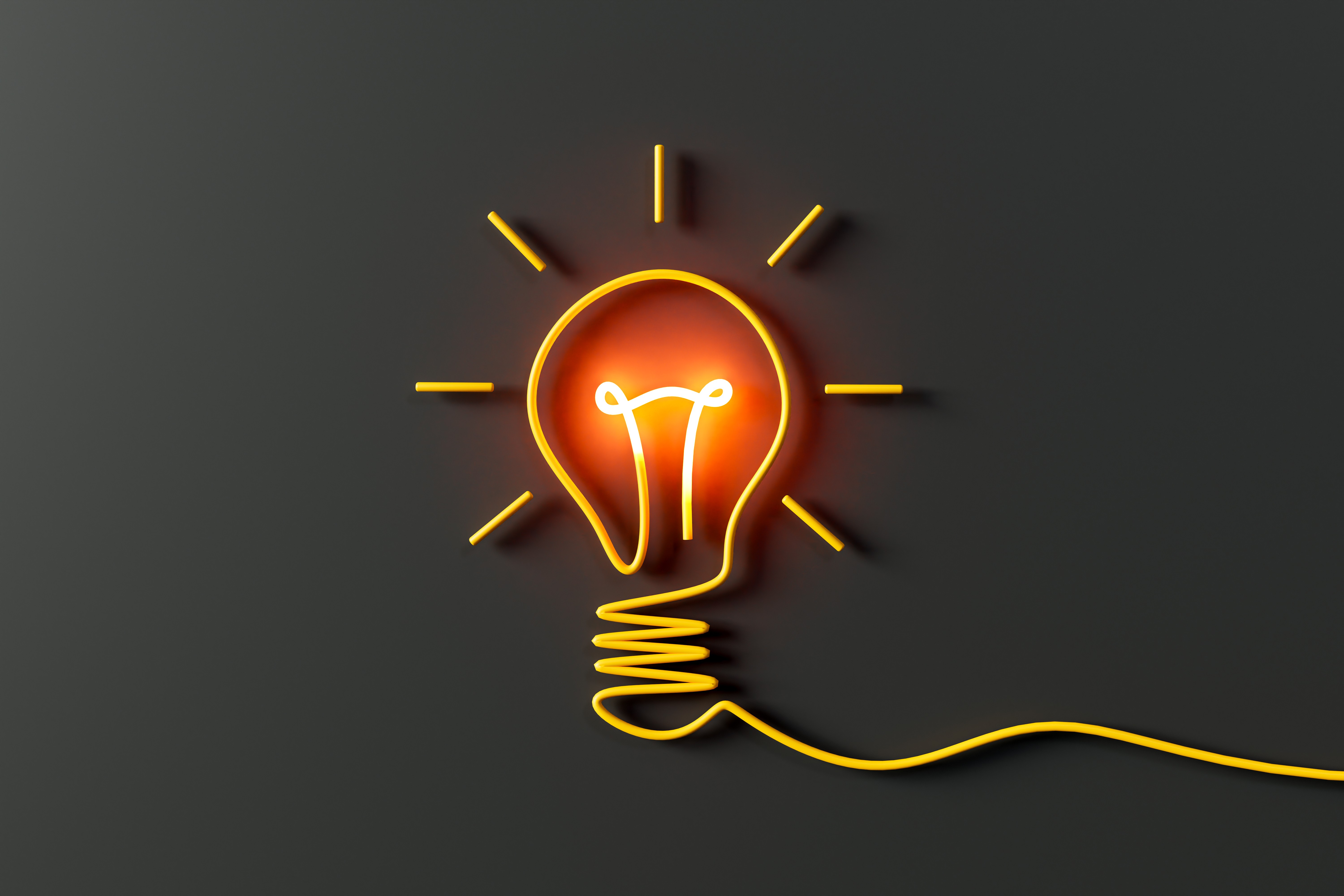 Light bulb dark background