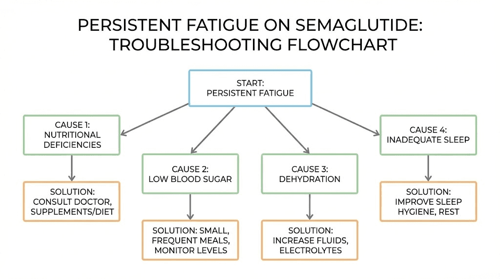 Troubleshooting guide for persistent fatigue on semaglutide treatment