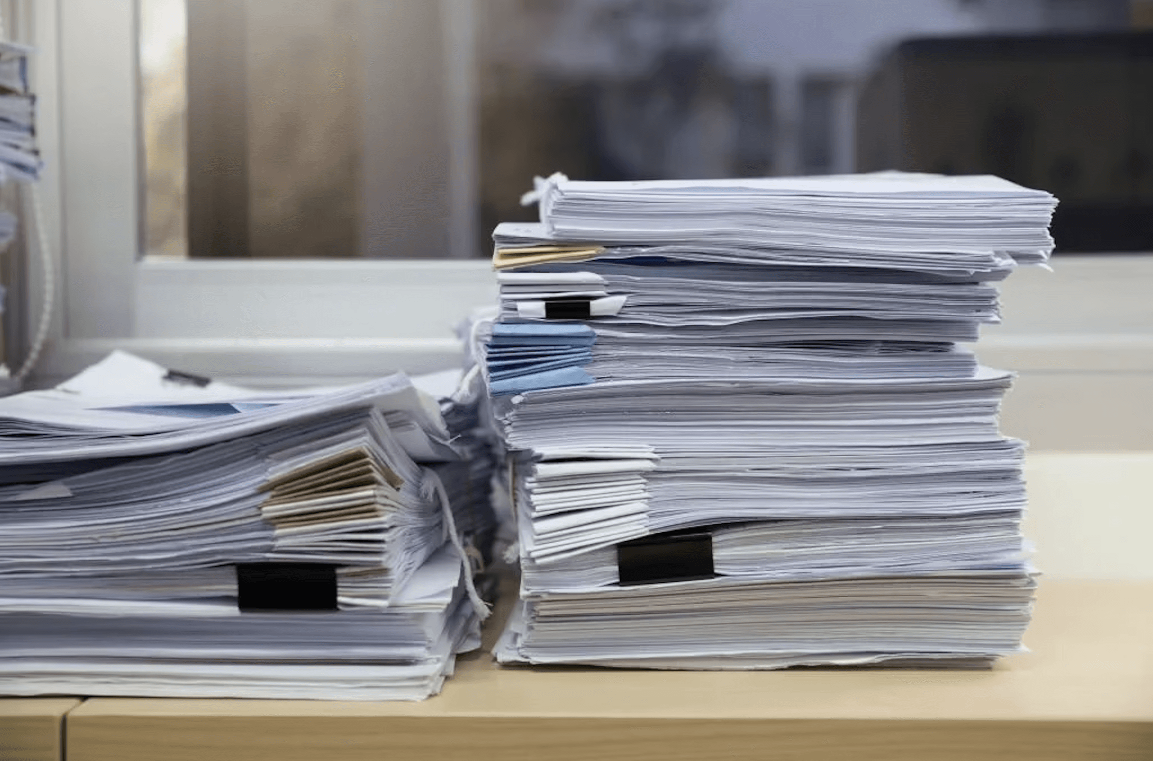 piles of documents