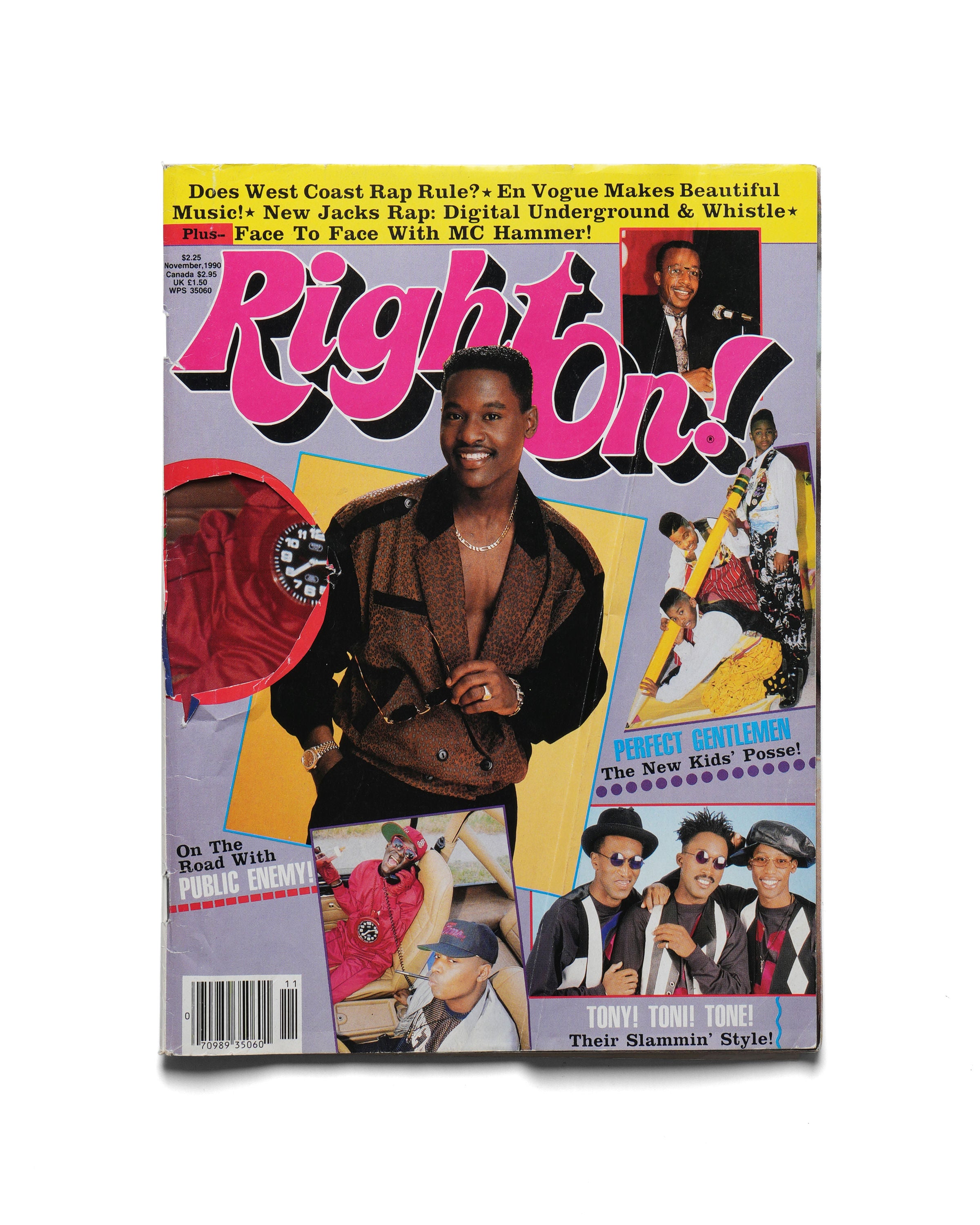 Right On - November 1990 - Front Cover