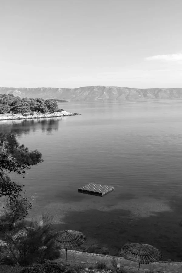 Overlooking a lake in Hvar