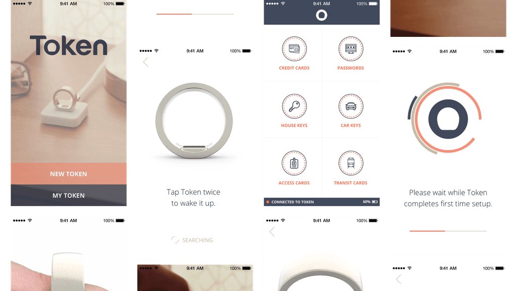 Screenshots of the original Token app