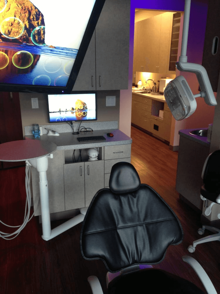 Dentist office with massaging chairs at Boulder Dental Arts