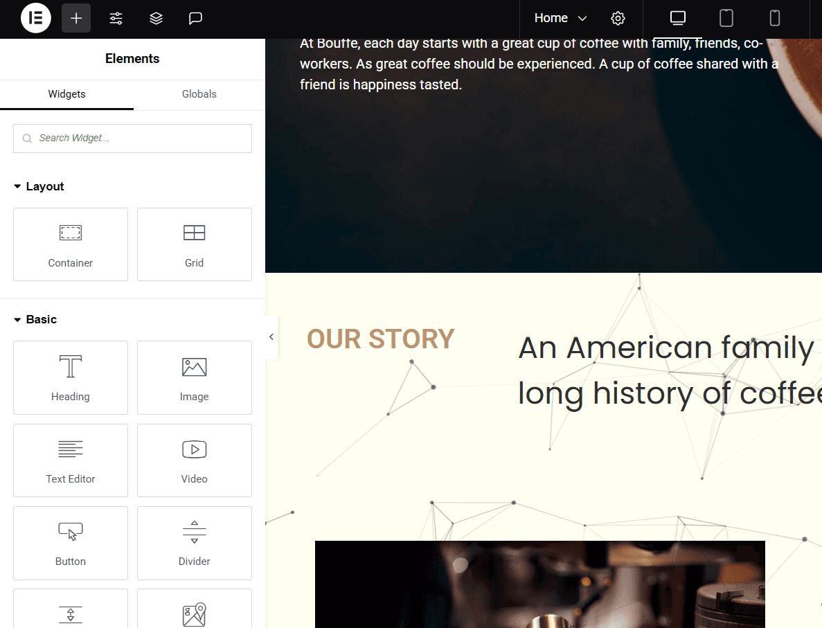 WordPress website built with Elementor