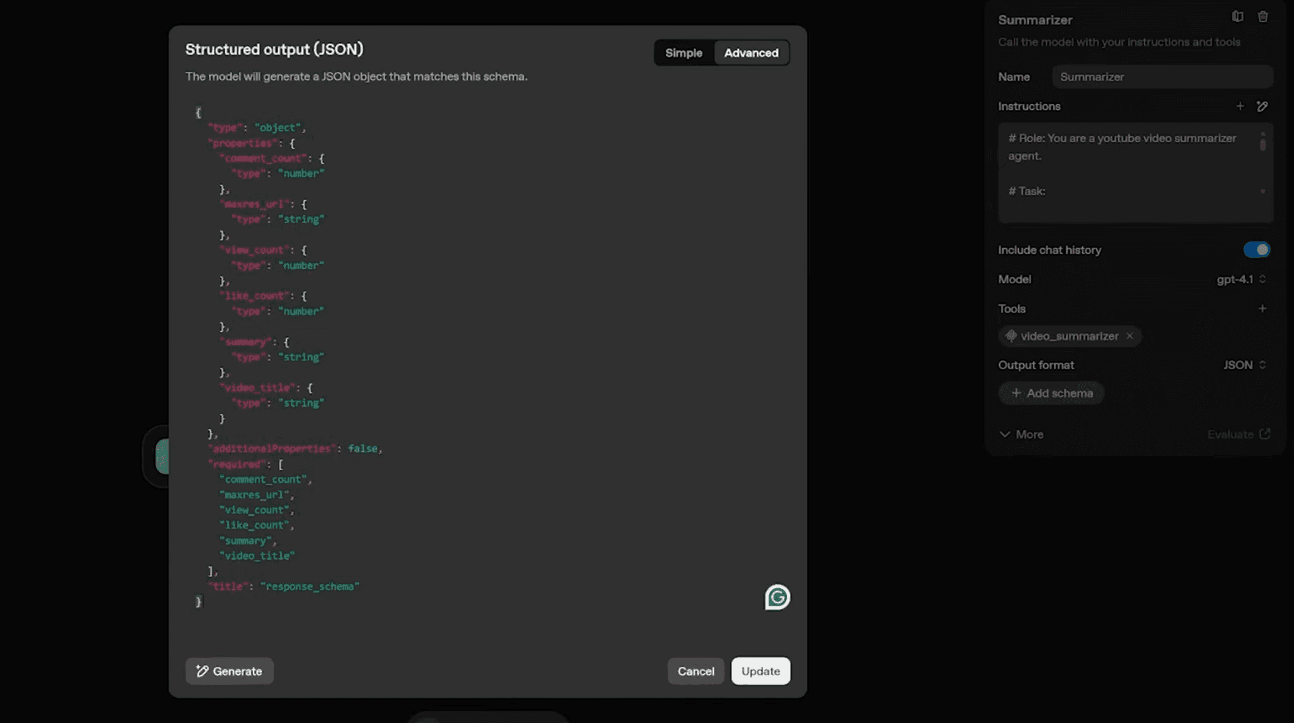 agent -output - json
