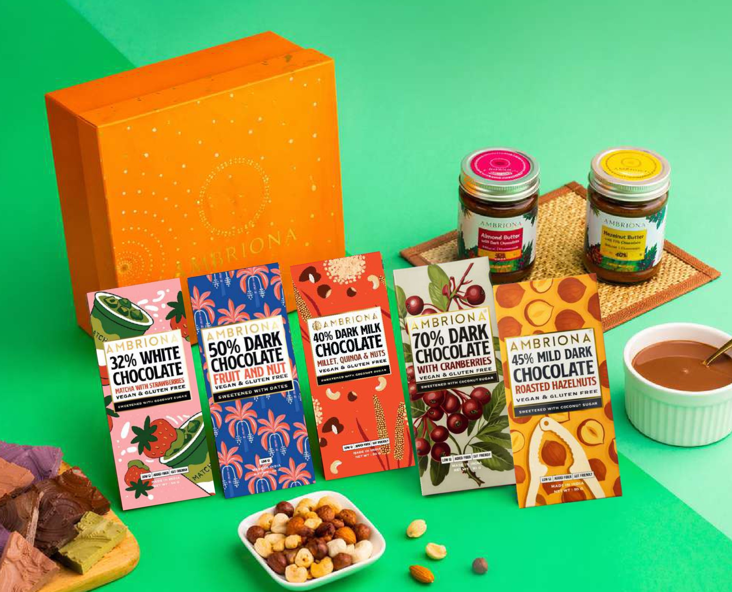Diwali corporate gift hamper with assorted sweets snacks and festive gift boxes