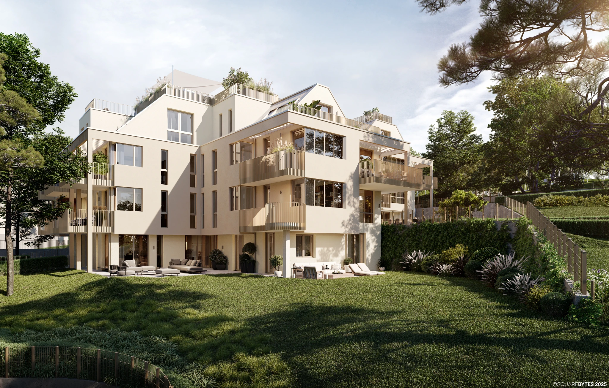 Zwei elegante Parkvillen in Dornbach mit großzügigen Terrassen und Gartenblick – Eigentumswohnungen im Grünen, Wien 17.