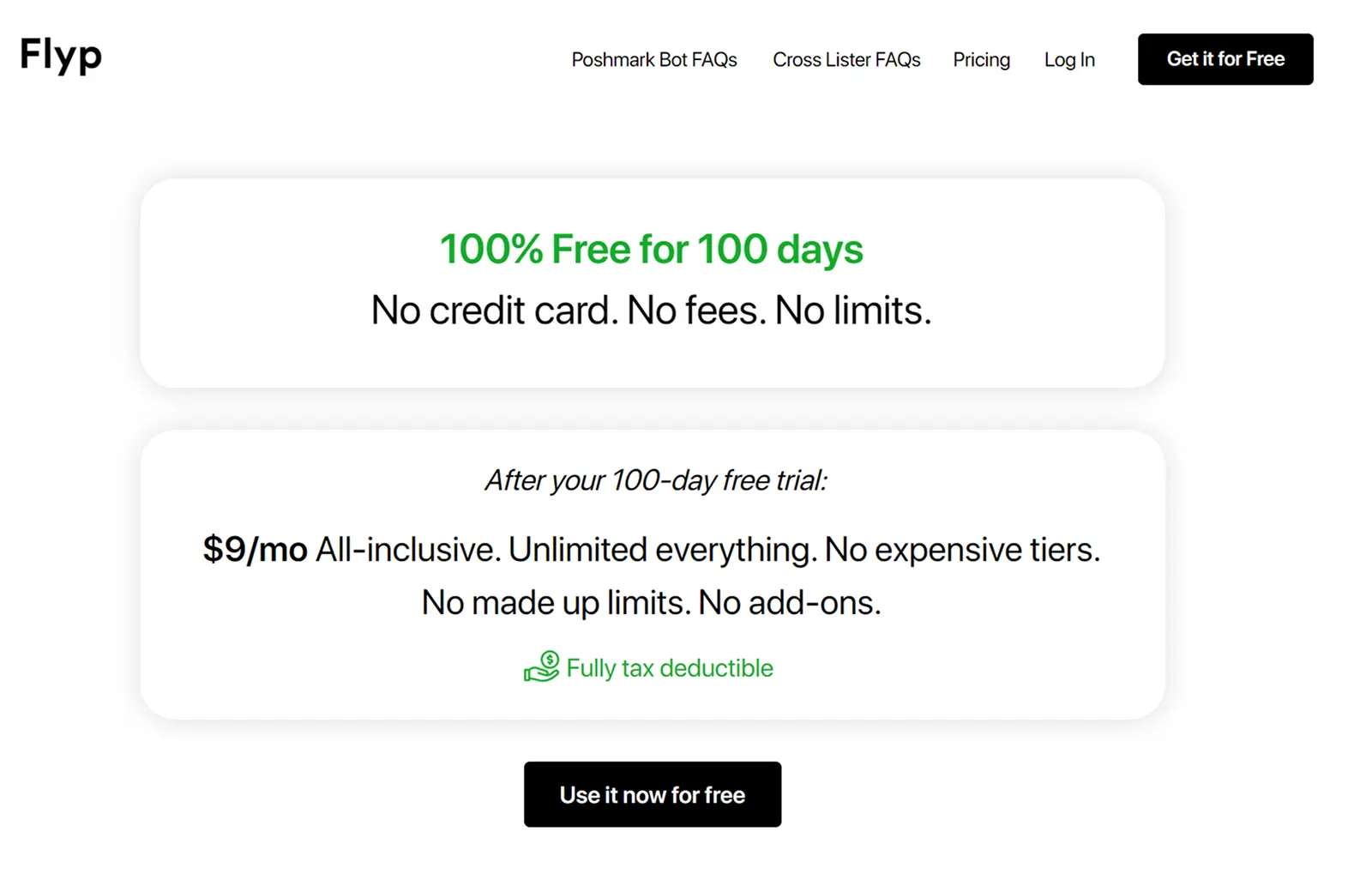 Flyp's Pricing
