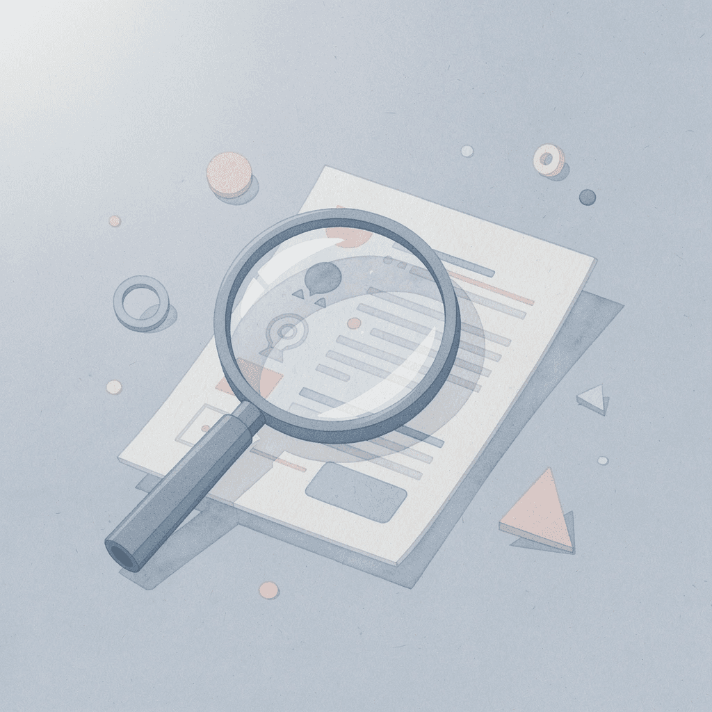 Magnifying glass examining different t-shirt sizes - T-Shirt Design Size