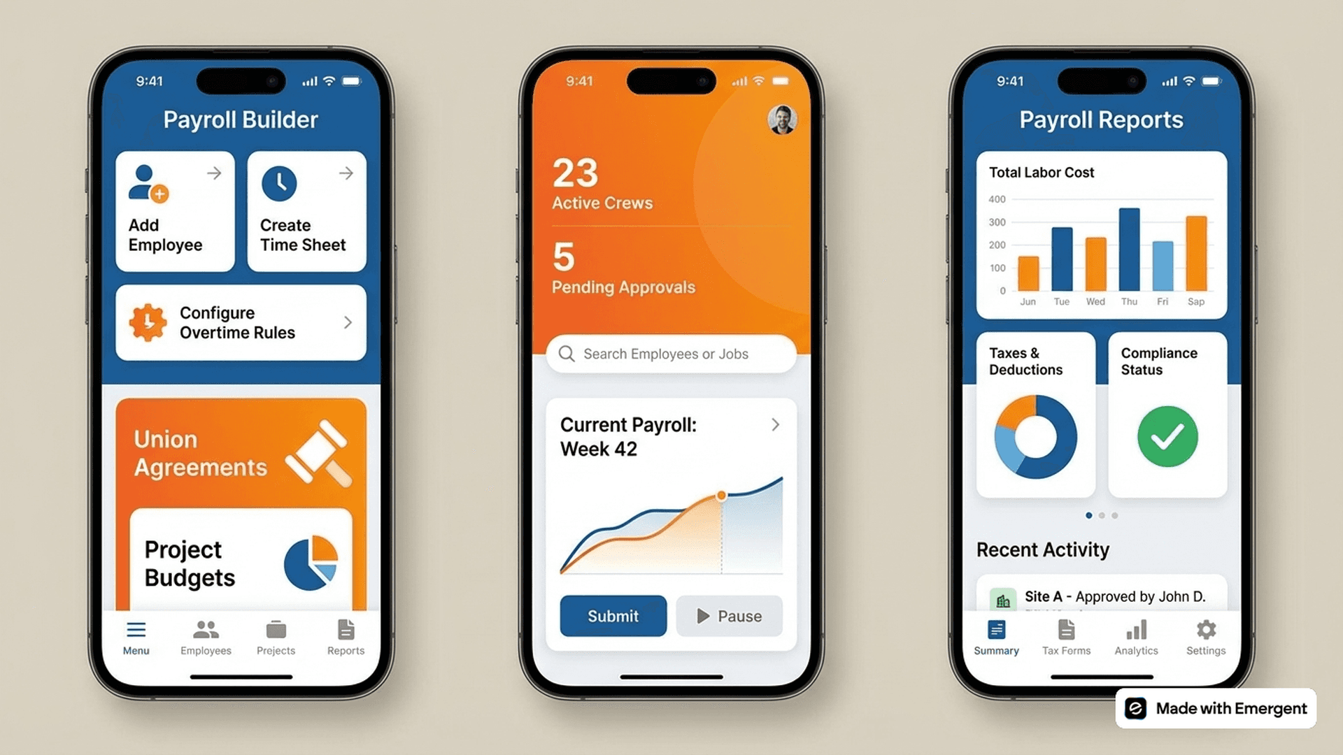 Construction Payroll App Made With Emergent
