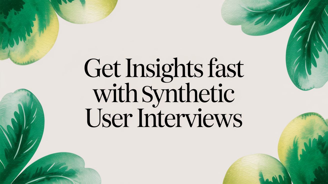 Get Insights Fast With Synthetic User Interviews