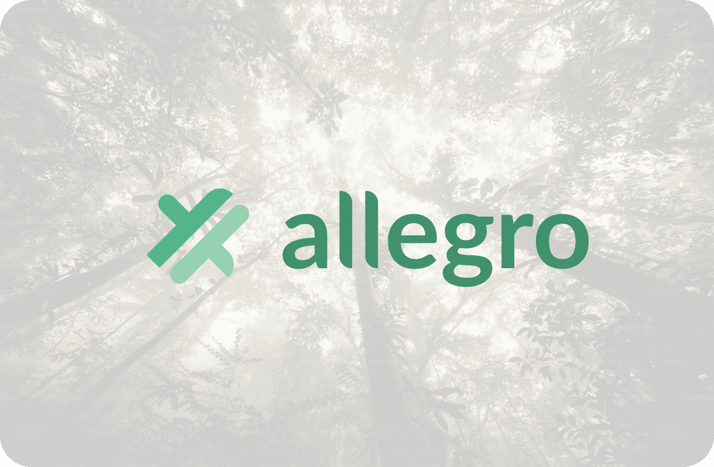 The Allegro logo over a tree backdrop