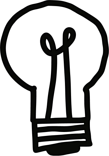 Hand drawn image of a light bulb