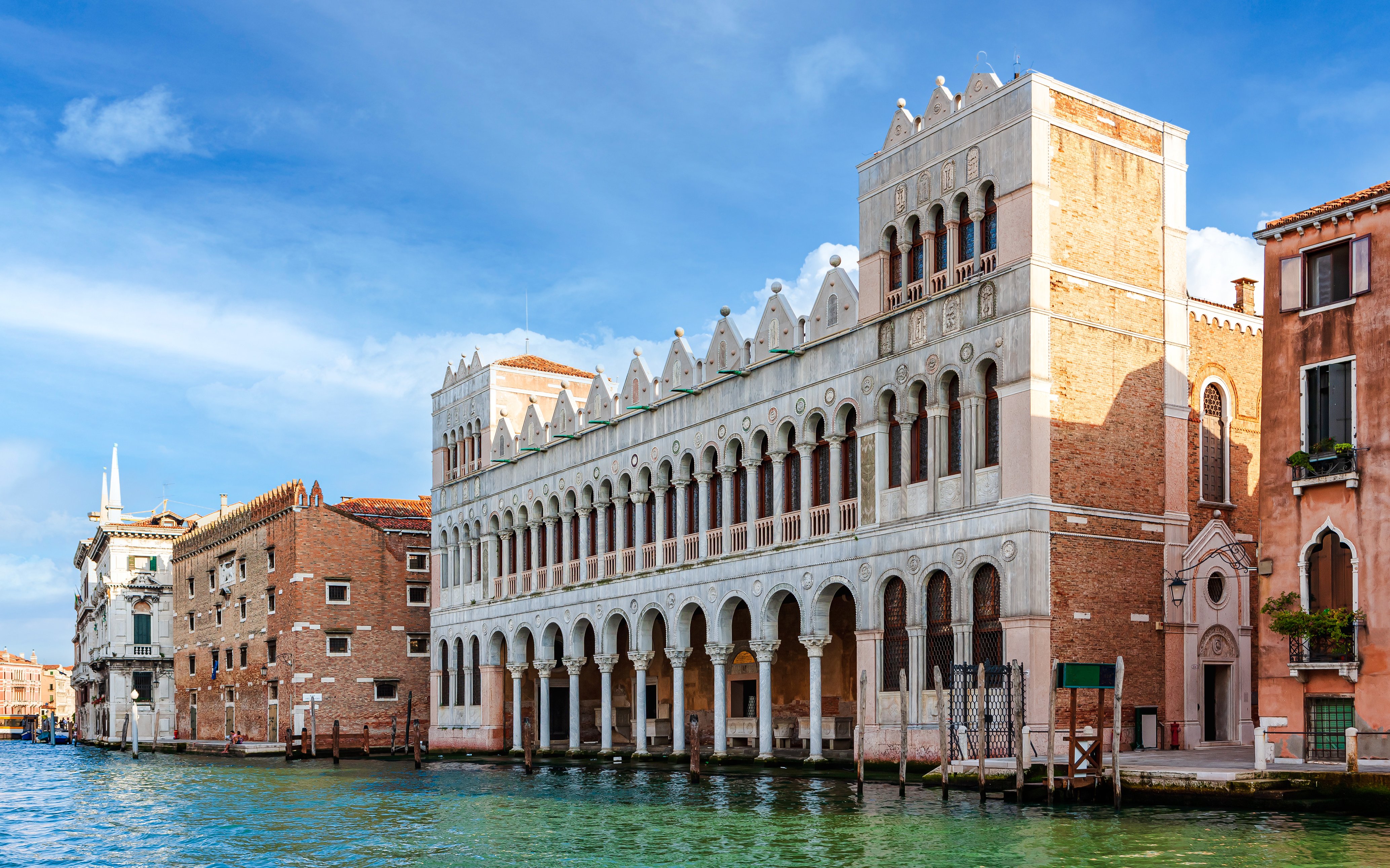 Il Museo di Storia Naturale di Venezia, situato lungo il Canal Grande e caratterizzato da un'architettura storica.