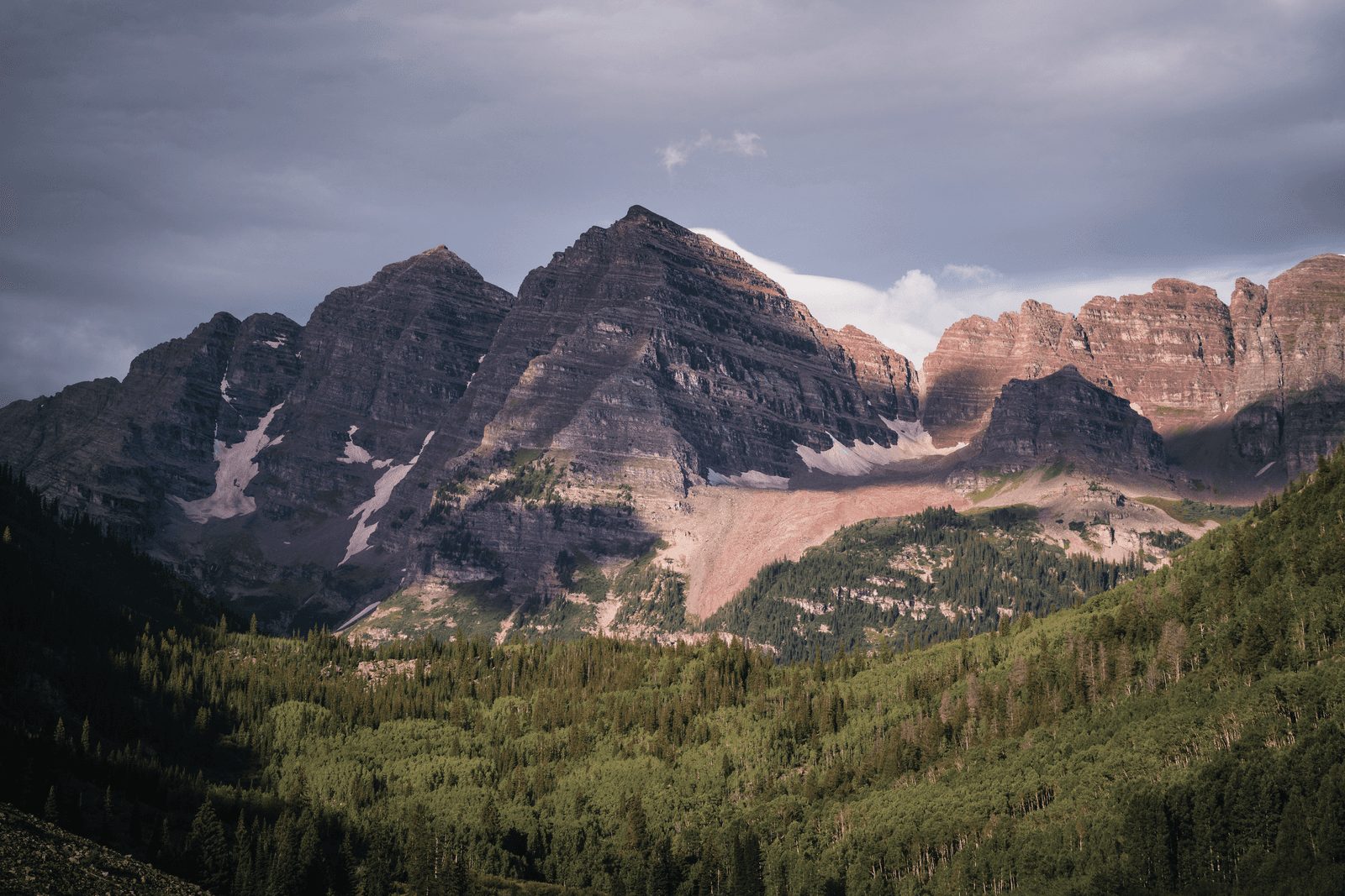 Maroon Bells and its alpine surroundings