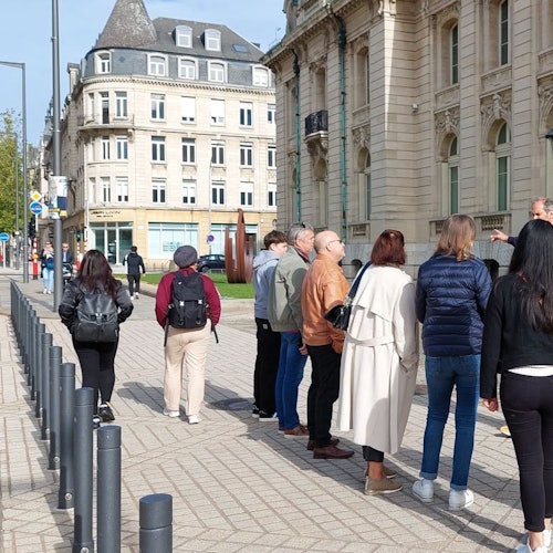 Фасад бывшего здания компании Arbed/Arcelor.