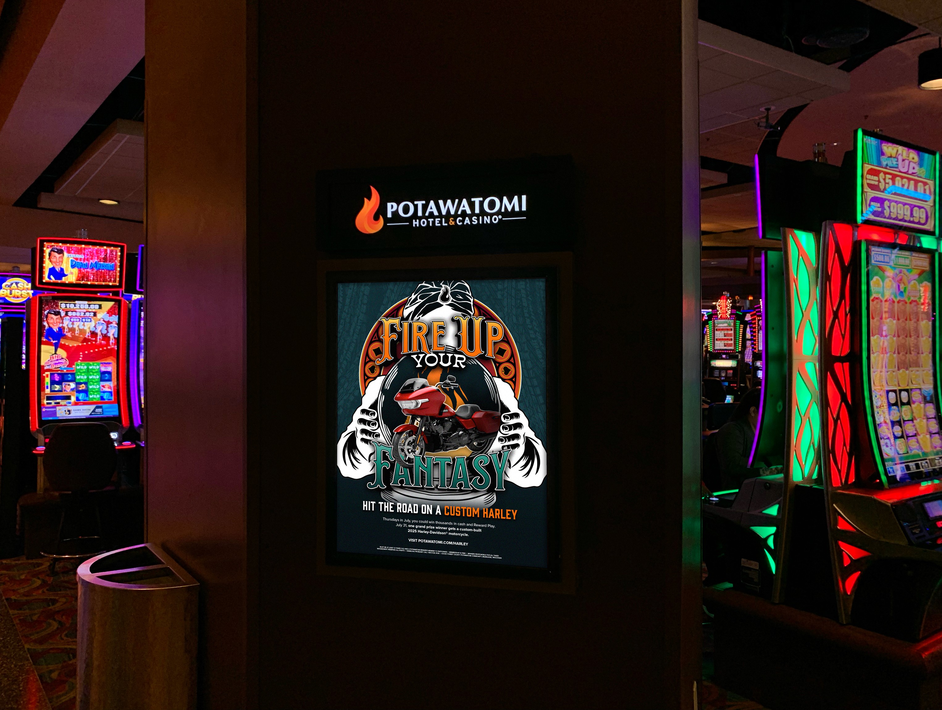 Prismex showing "Fire Up Your Fantasy" art