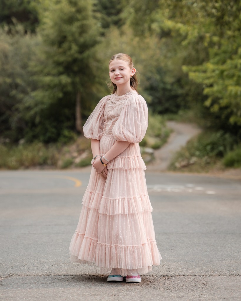 Bat mitzvah portrait outdoors in Aspen
