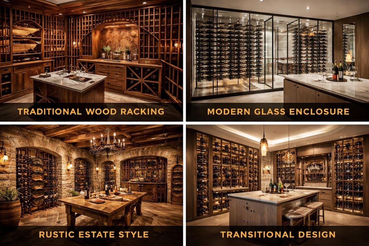 Wine cellar style comparison