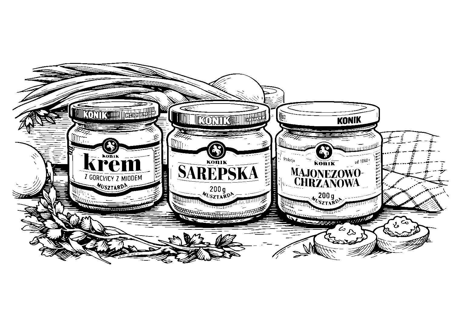 Musztardy Konik rycina