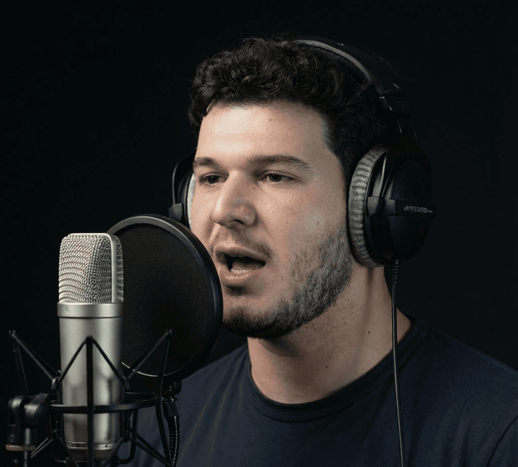 Mixing buttons in a recording studio