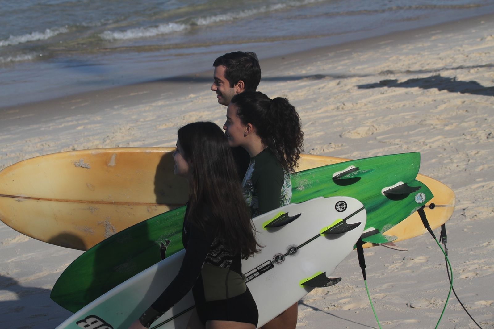 Group of men surfing
