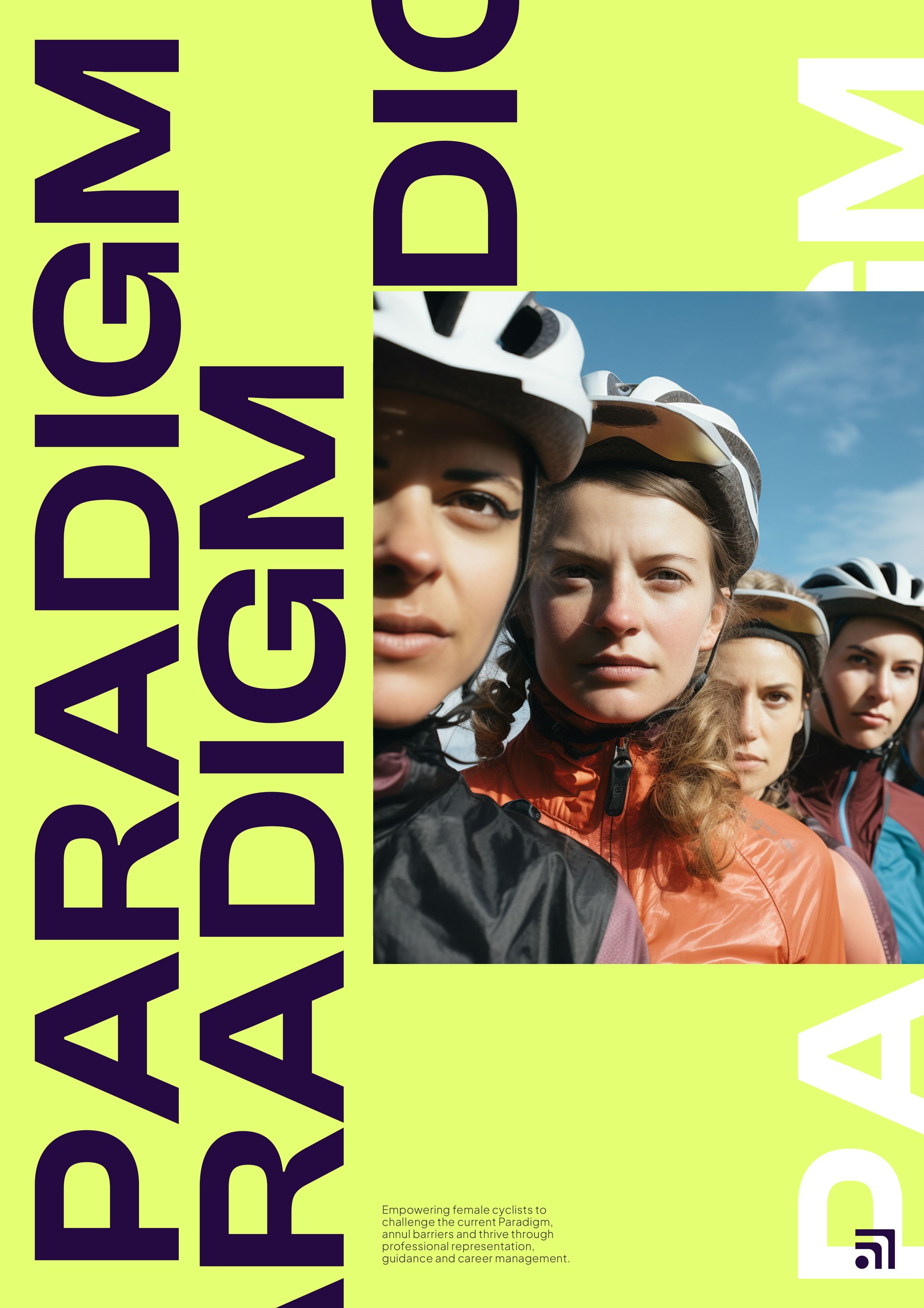 Female athelete management company posters in green