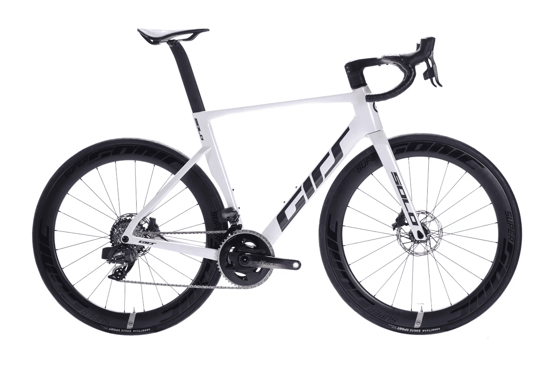 Vélo de route Girs Solo de couleur Blanche.