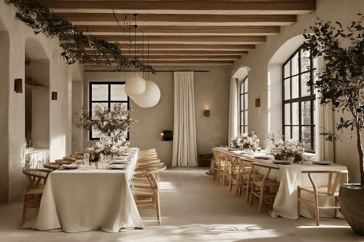 a table set up for a formal event