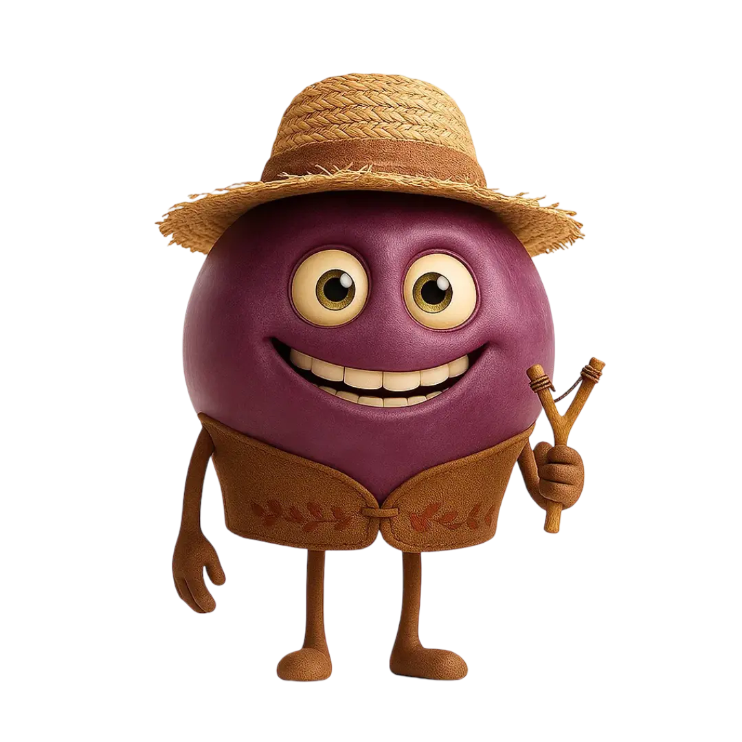 Trousseau grape berry illustration for wine education.