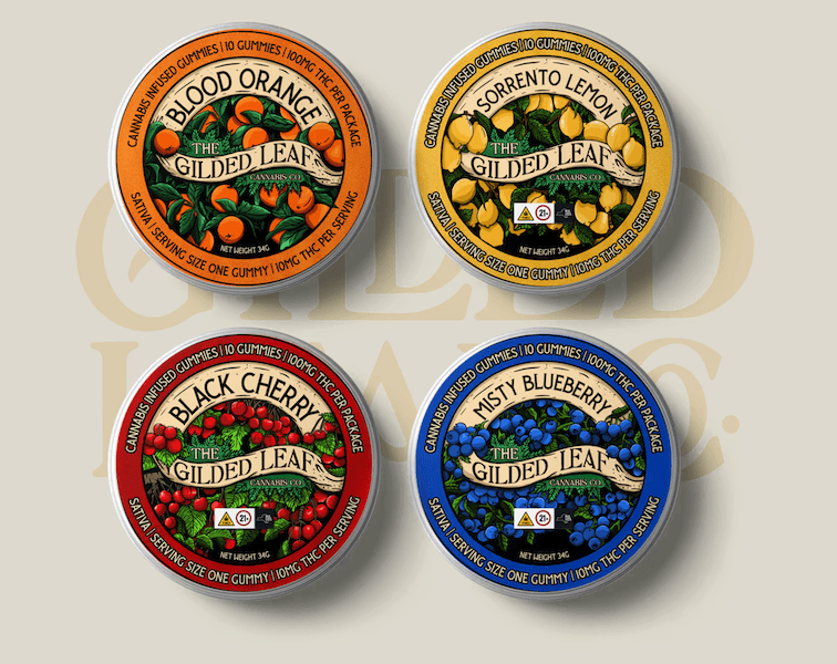 Gilded Leaf Gummies Packaging