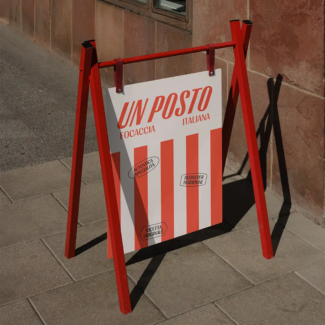 Un Posto A-Frame Sign Application