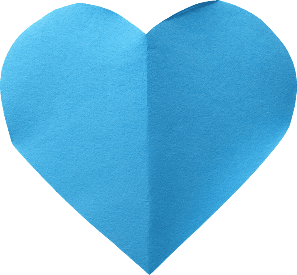 blue paper heart