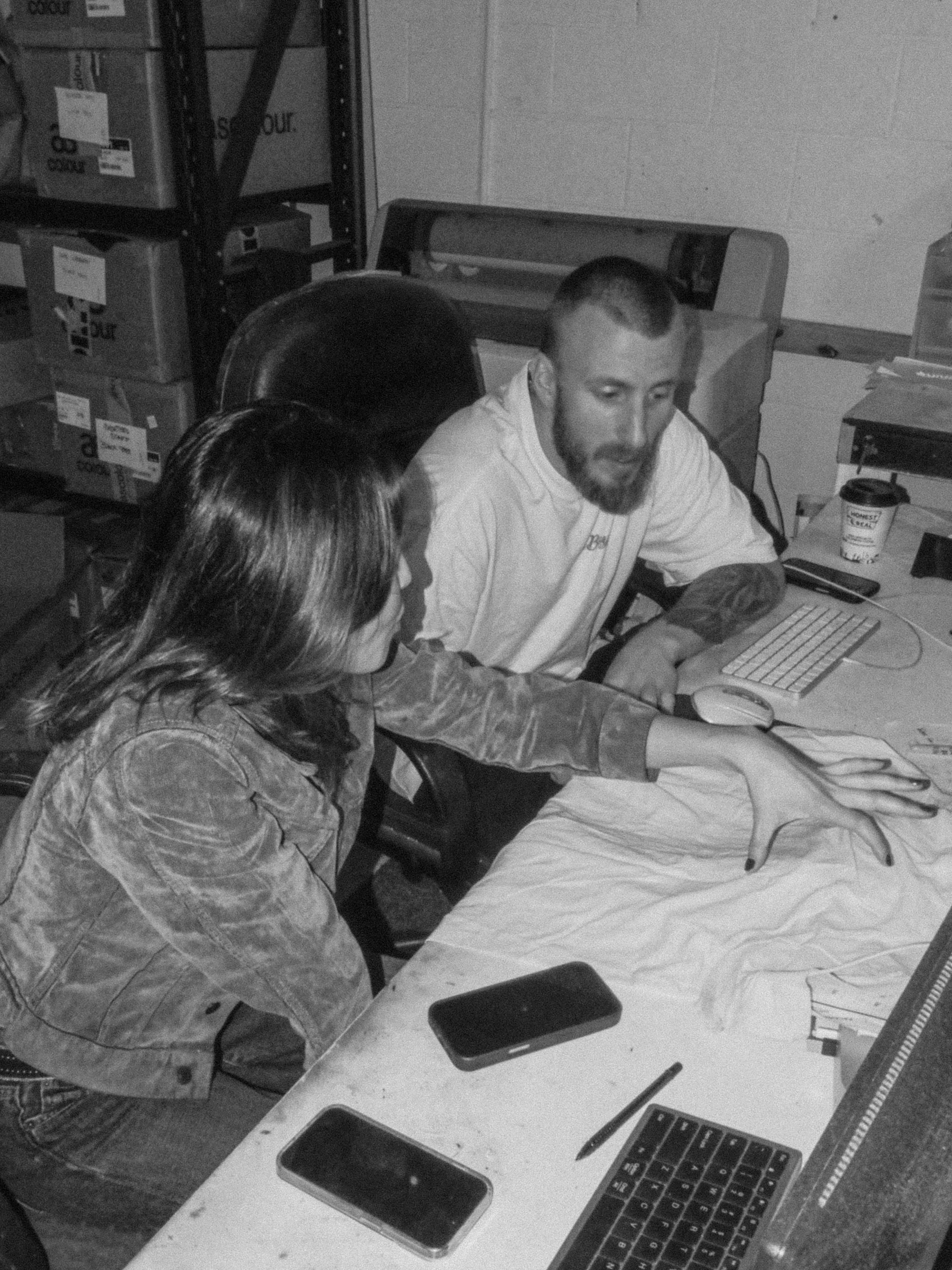 Store sign and palm tree
