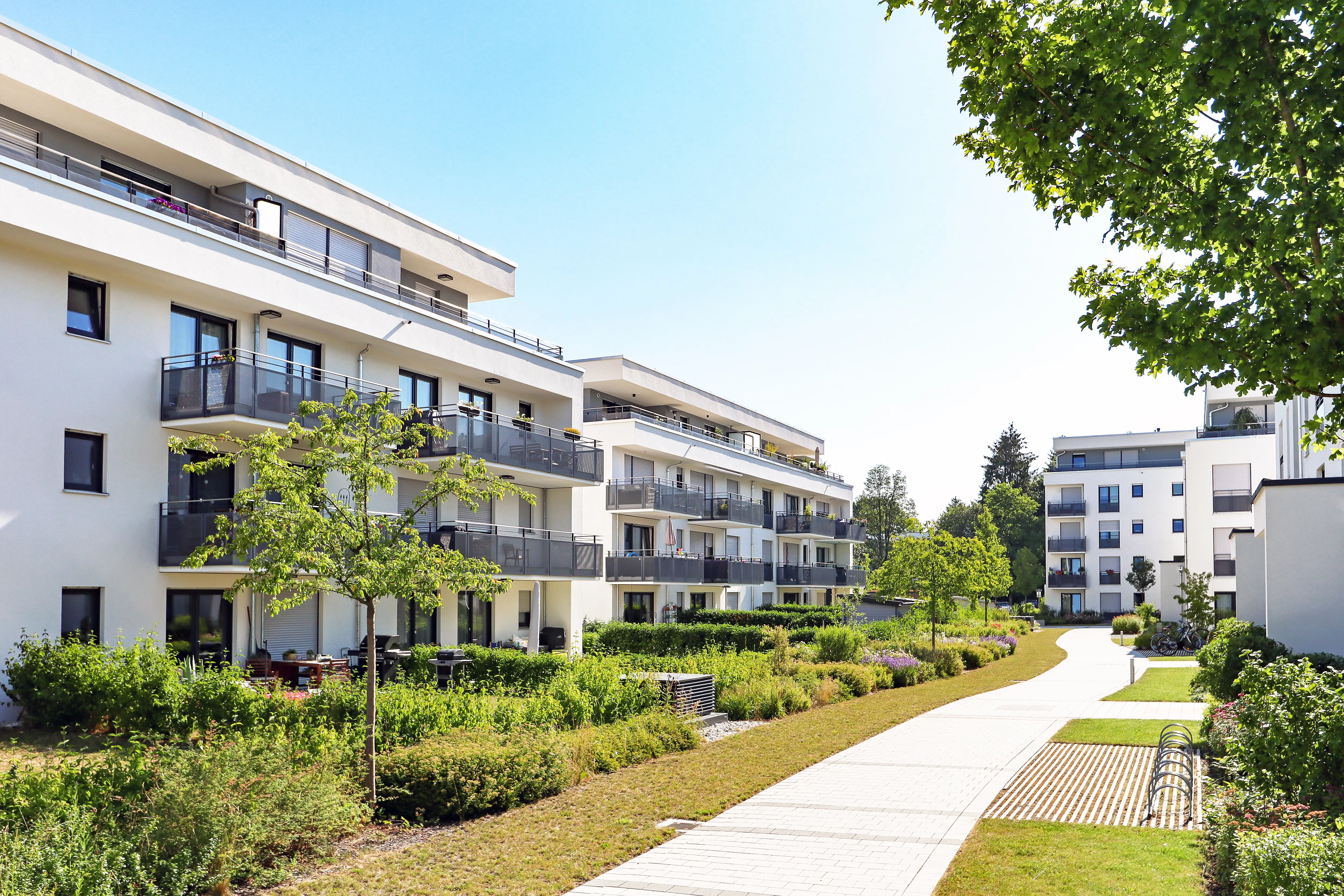 Vue d'un quartier résidentiel paisible