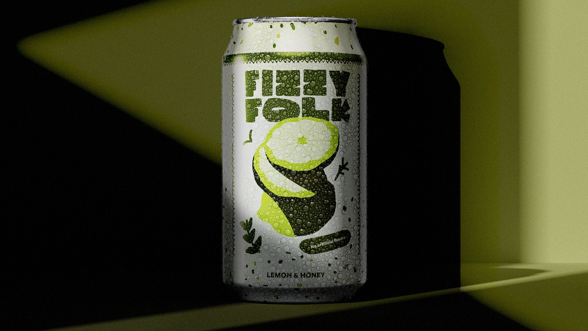Soda Can with Lime Illustration