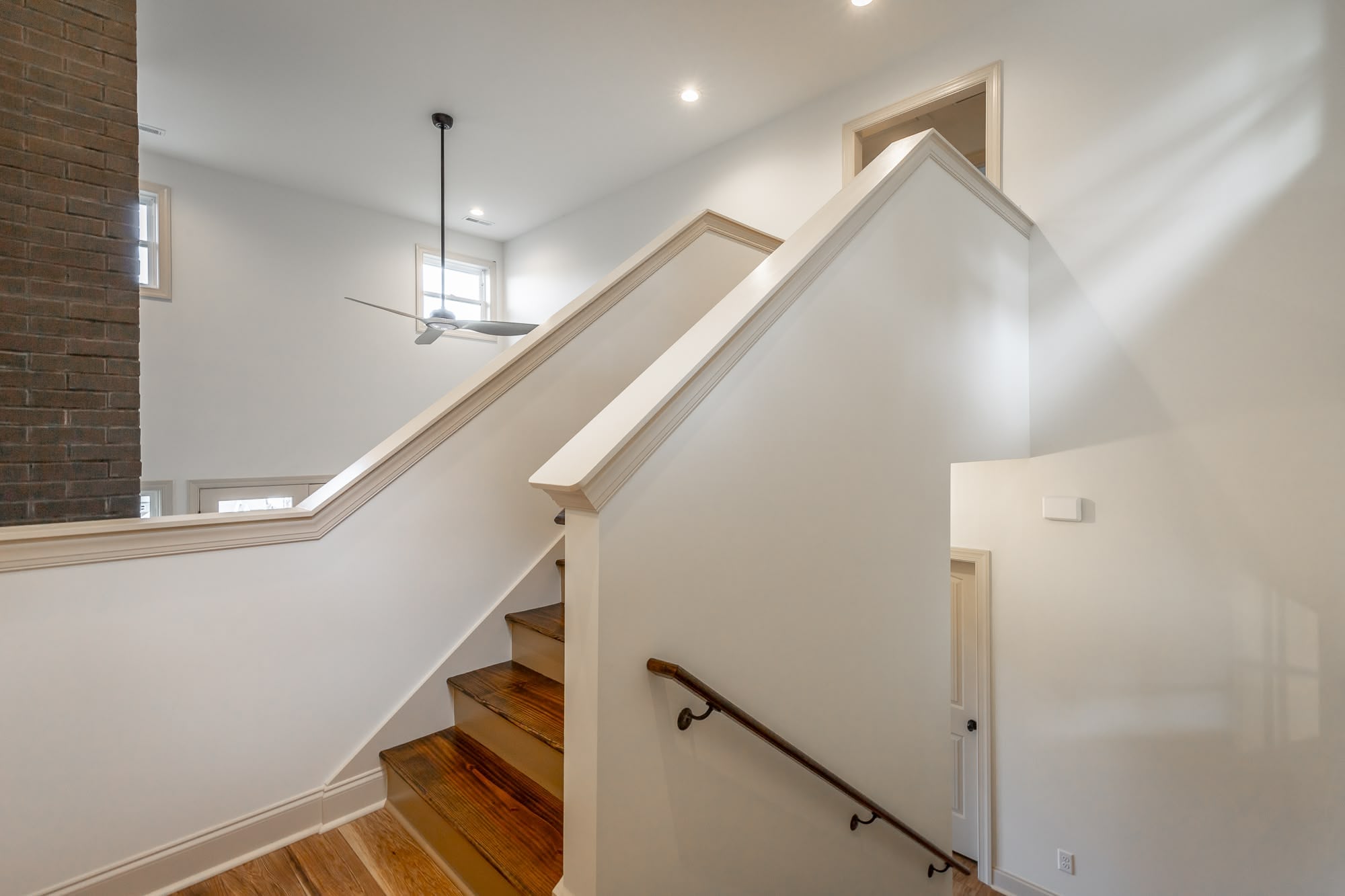 Spacious covered porch with scenic mountain view