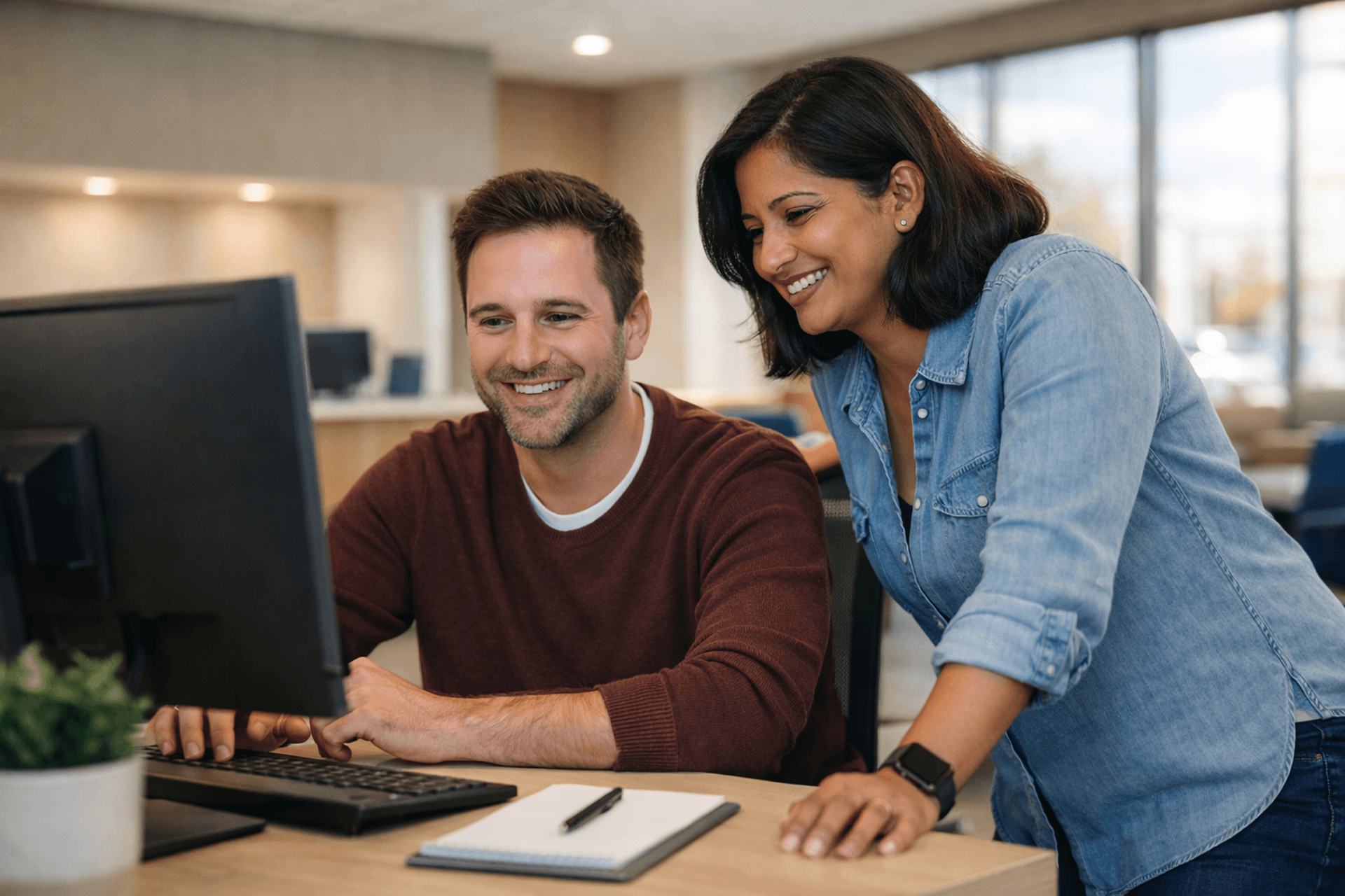 Credit union staff reviewing CBX core banking software capabilities with CU*NorthWest