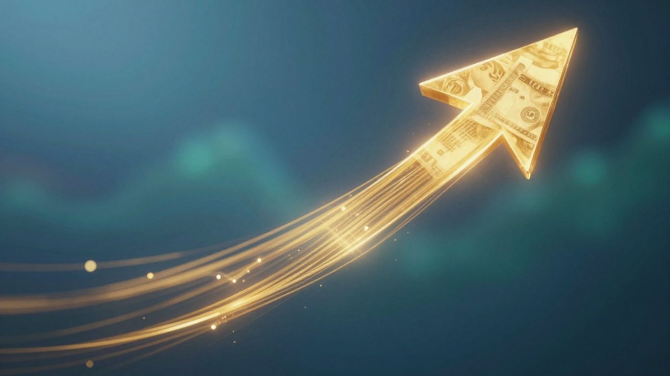 Financial growth and cash flow optimization concept.